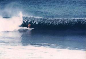 Bali surfer at Uluwatu 1977