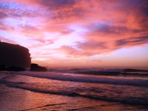 Redhead Beach pink sunrise 15-04-13