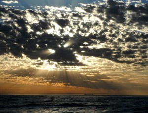 Redhead beach cloudbank 29-12-13