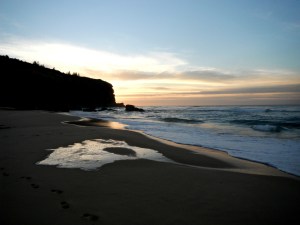 Redhead Beach Tide coming in 26-04-14