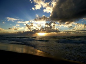 Redhead beach clouds at sunrise 07-01-17
