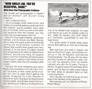 The first stand-up paddler